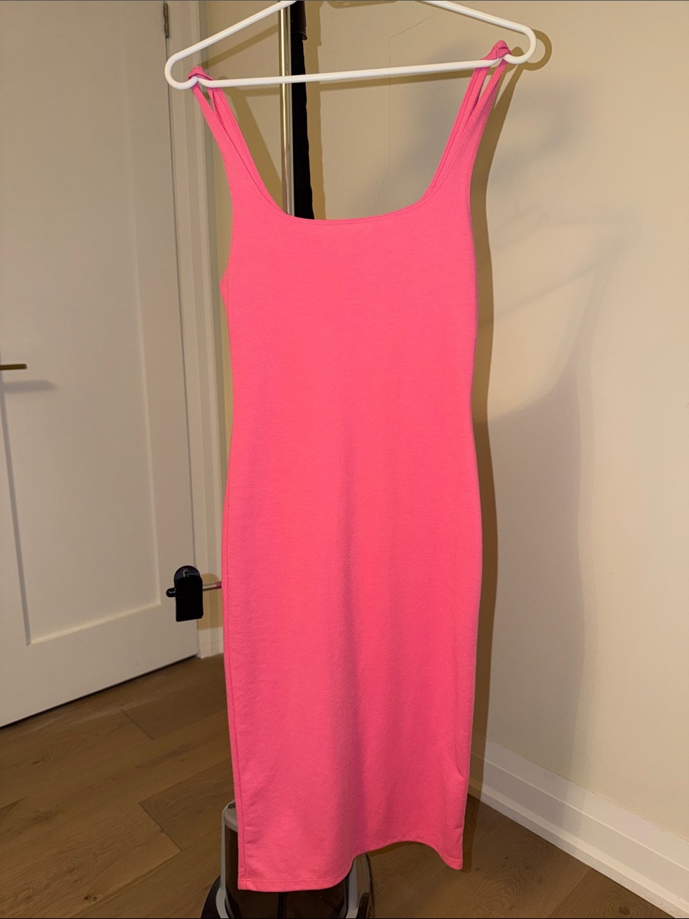 Zara Hot Pink Midi Tank Dress
